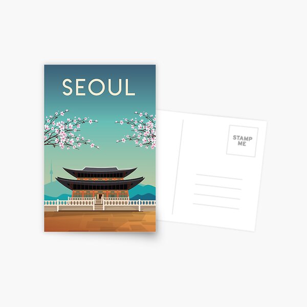 Item preview, Seoul Korea south Korea travel poster designed and sold by Arctic frame studio.