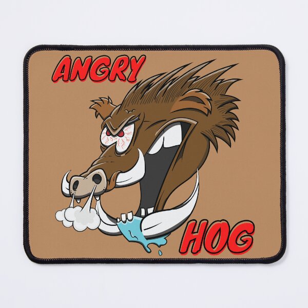 Item preview, "Angry Hog" Wild Hog Cartoon Boar Funny Animal Pig Head designed and sold by ETVdesign.