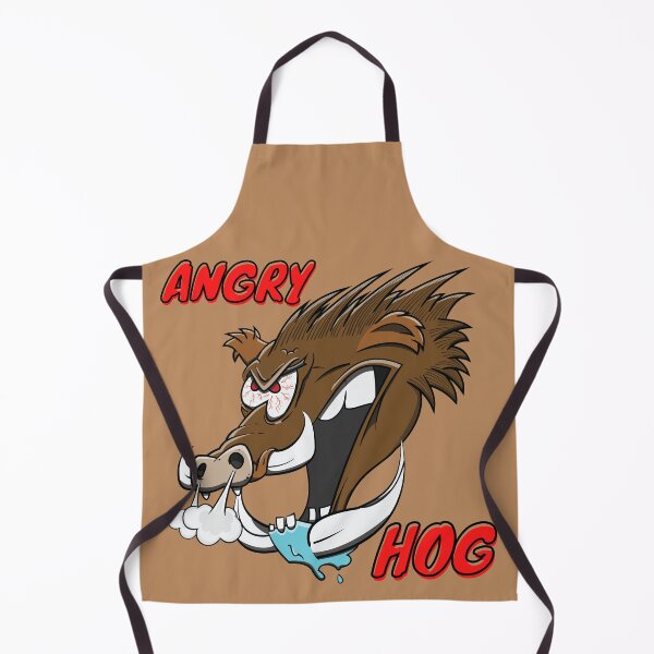 Item preview, "Angry Hog" Wild Hog Cartoon Boar Funny Animal Pig Head designed and sold by ETVdesign.