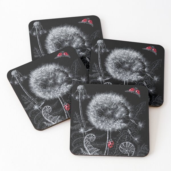 Item preview, Dandelion and Ladybird (scraperboard and watercolour) designed and sold by Painting By Nature.