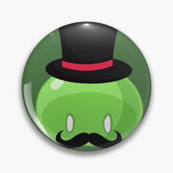 Item preview, Rich Banker with Mustache Green Slime | Anime Emote designed and sold by BBMarioni.