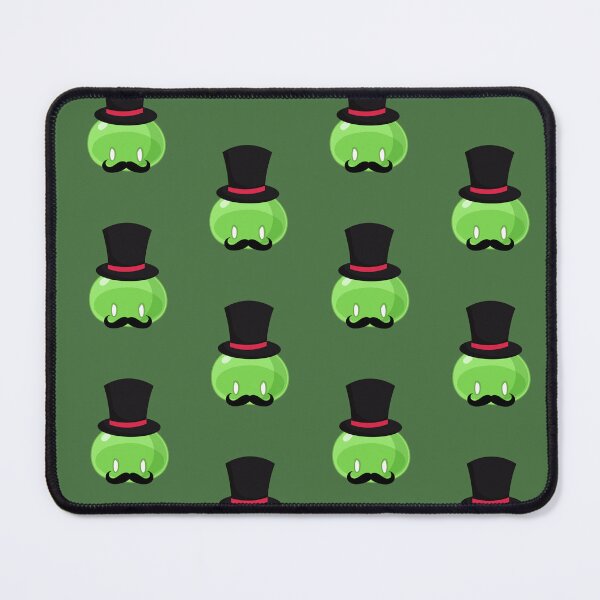 Item preview, Rich Banker with Mustache Green Slime | Anime Emote designed and sold by BBMarioni.