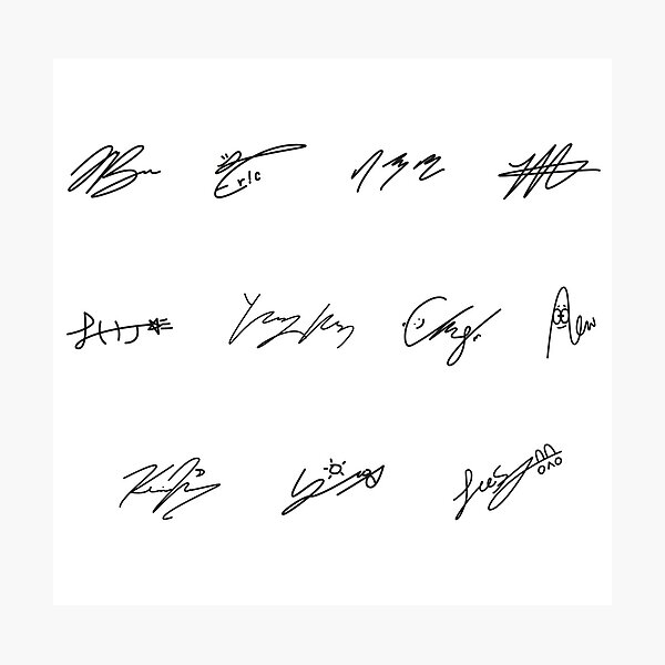 THEBOYZ signatures (black version) Photographic Print by leiveht