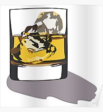 Whisky Glas Aufkleber Poster