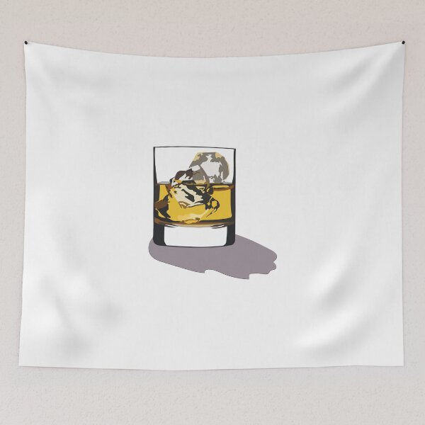 Item preview, Whiskey Glass Sticker designed and sold by zwyks13.
