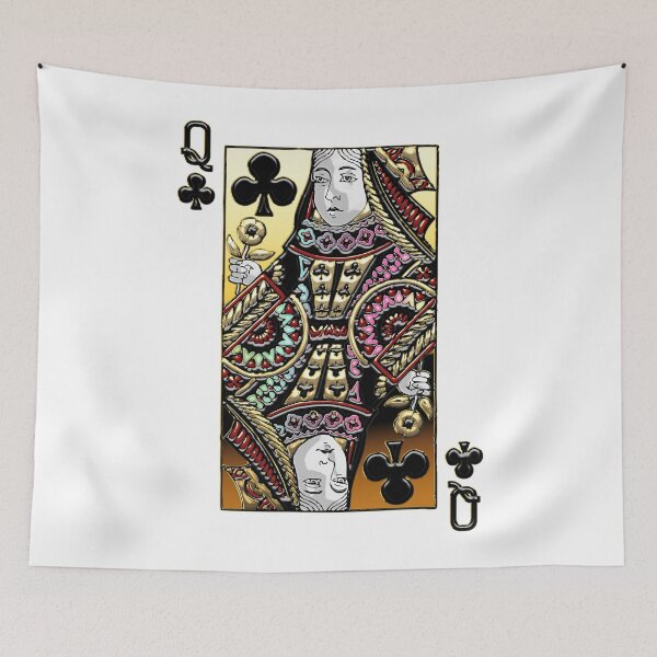 Item preview, Queen of Clubs over White Leather  designed and sold by Serge Averbukh Art Studio.