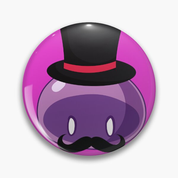 Item preview, Rich Banker with Mustache Purple Slime | Anime Emote designed and sold by BBMarioni.