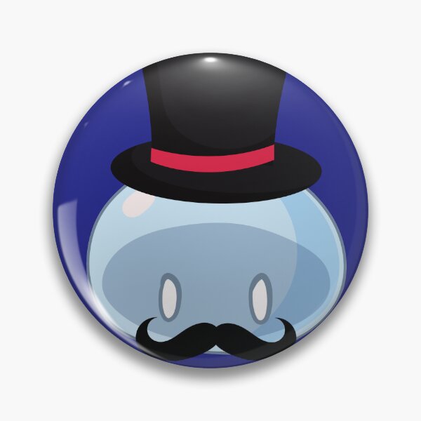Item preview, Rich Banker with Mustache Blue Slime | Anime Emote designed and sold by BBMarioni.