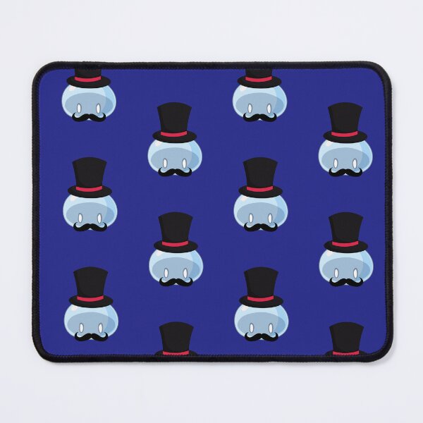 Item preview, Rich Banker with Mustache Blue Slime | Anime Emote designed and sold by BBMarioni.
