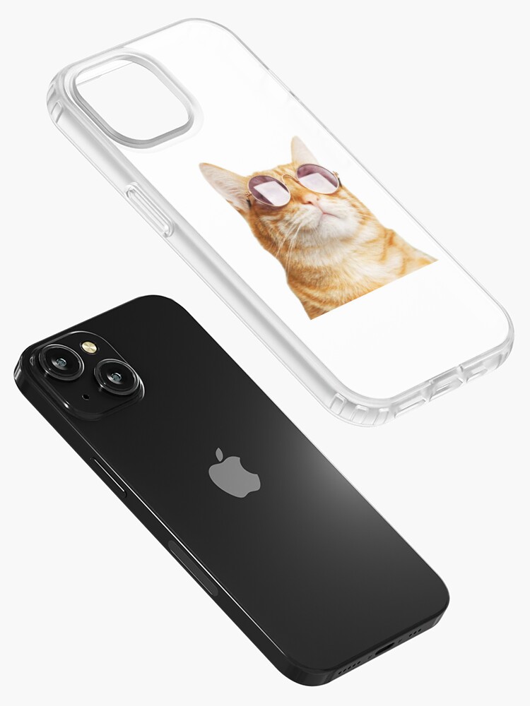 Funny Cat Icon With Glasses iPhone Case by best_designs