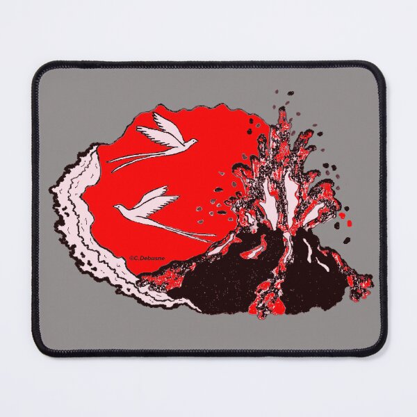 Item preview, Reunion Island. Piton de la Fournaise in red designed and sold by Catherine Debusne.