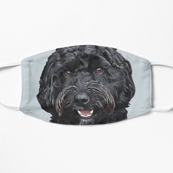 Black Doodle / Cockapoo Dog Flat Mask