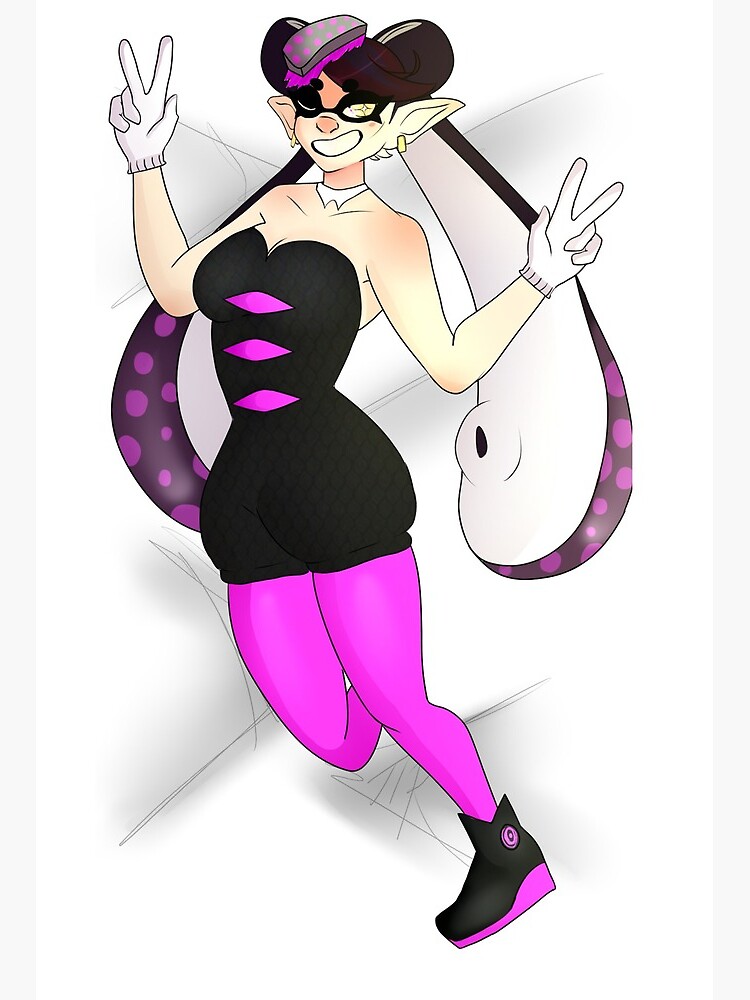 Splatoon Marie Body Pillow Art Board Print By Twdhannah Redbubble