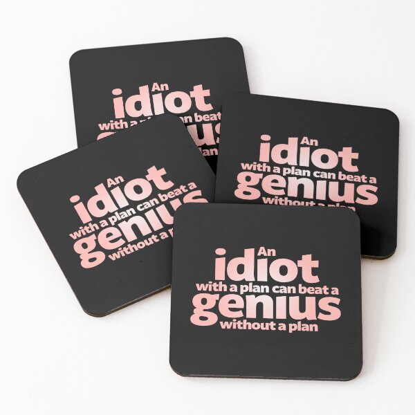 Item preview, An idiot with a plan can beat a genius without a plan v.3 designed and sold by x1brett.
