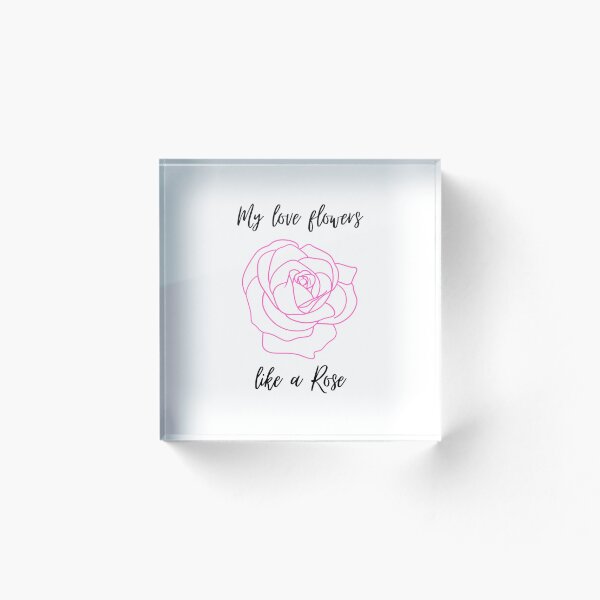 Artikelvorschau, Meine Liebe blüht wie eine Rose, rosa Rose entworfen und verkauft von HuGoDesignZ.