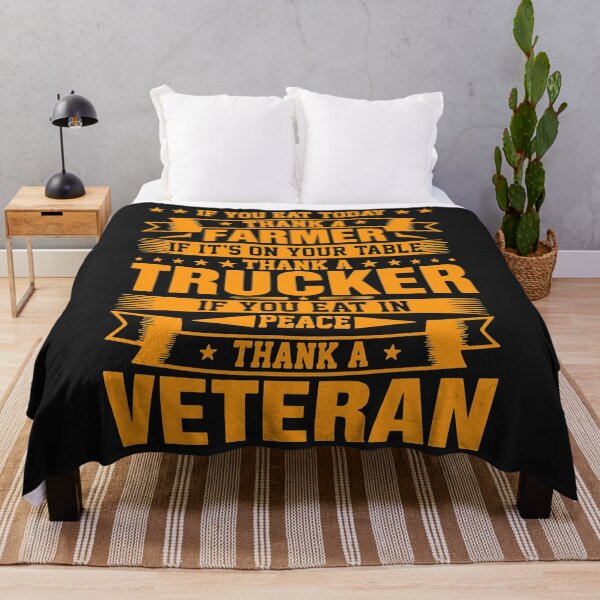 Item preview, If You Eat Today Thank A Farmer Trucker Veteran designed and sold by SentaSchmitt.