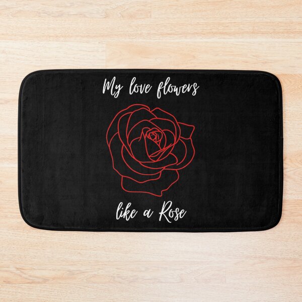 Item preview, My love flowers like a Rose, White letters, Red rose designed and sold by HuGoDesignZ.