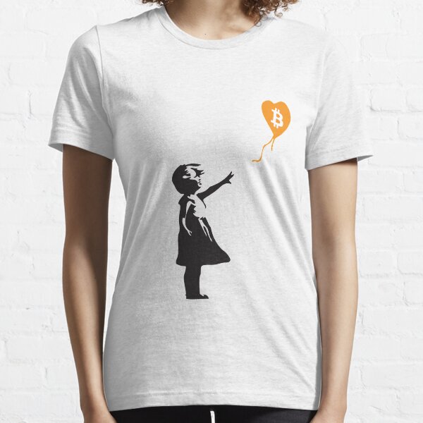 Bitcoin-Ballon-Mädchen - Banksy liebt Bitcoin-Reihe (das ORIGINAL-Design) Essential T-Shirt