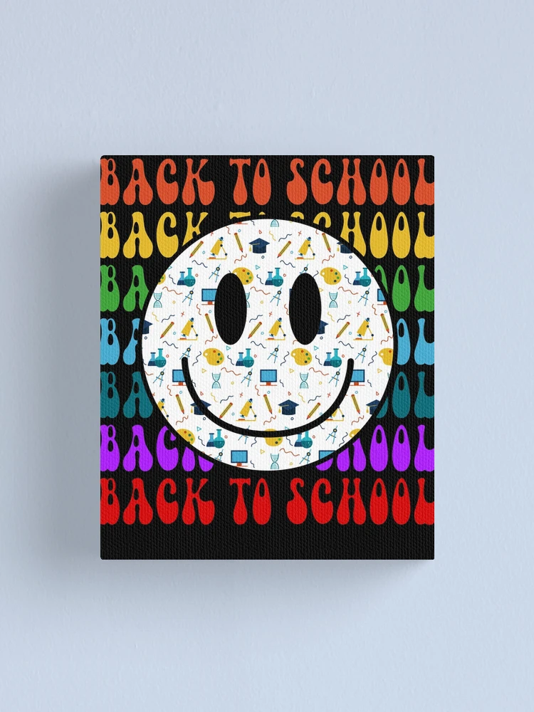 Imagen 1 de 3, Lienzo con la obra Back To School Happy Face Teacher Happy Face Student Gear, diseñada y vendida por DynamicDesign.