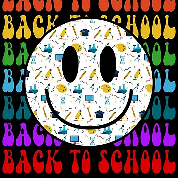 Imagen de la obra Back To School Happy Face Teacher Happy Face Student Gear de DynamicDesign