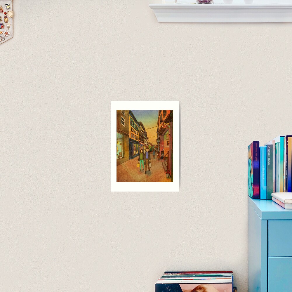 Holding hands and walking together Art Print