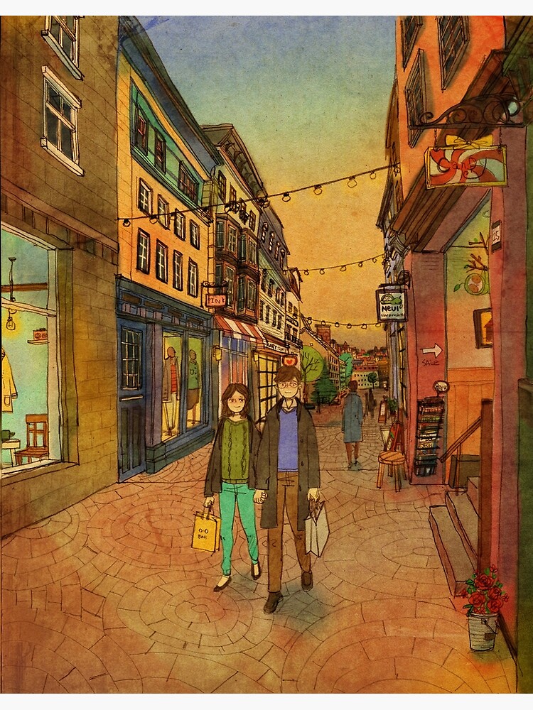 Holding hands and walking together by puuung1