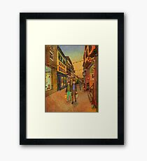 Holding hands and walking together Framed Print