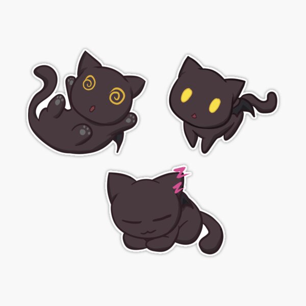 Anime Cat Icons, Anime Neko Emote Pack Sticker for Sale by BBMarioni