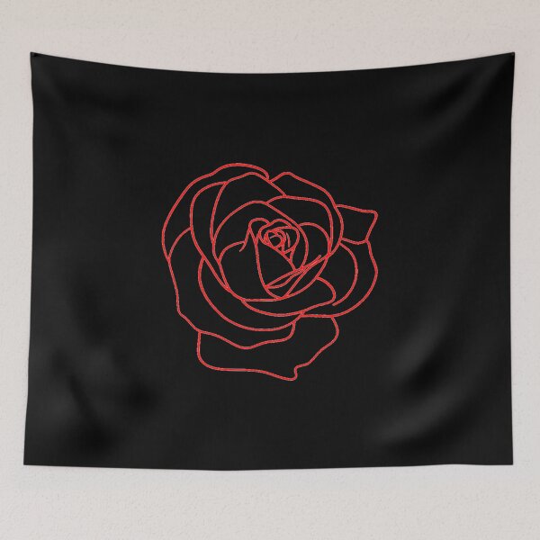Item preview, Red Rose outline designed and sold by HuGoDesignZ.