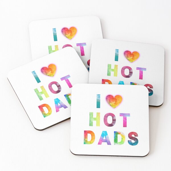 Item preview, I LOVE HOT DADS ,Watercolor Graphic For Hot Dad Lover T-Shirt designed and sold by ANDREW-DESIGN.
