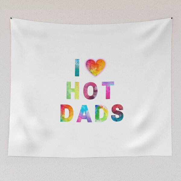 Item preview, I LOVE HOT DADS ,Watercolor Graphic For Hot Dad Lover T-Shirt designed and sold by ANDREW-DESIGN.