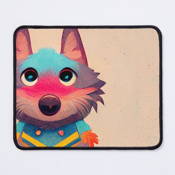 Item preview, Adorable colorful painted wolf designed and sold by MadSwellDesigns.