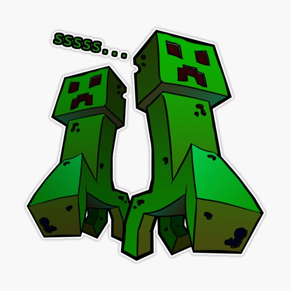 Minecraft Creeper Sticker for Sale by qloc