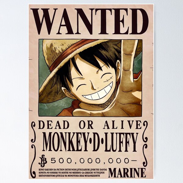 Poster et Affiche One Piece Wanted Shanks 38x52cm