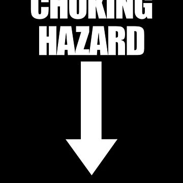 Imagen de la obra Choking Hazard Funny Adult Men's Humor Choking Hazard Gear de DynamicDesign