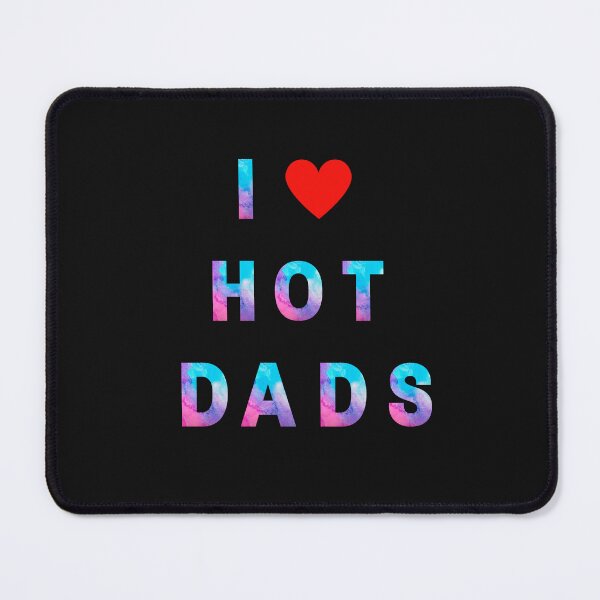 Item preview, I LOVE HOT DADS ,Watercolor With Red Heart Graphic For Hot Dad Lover T-Shirt designed and sold by ANDREW-DESIGN.