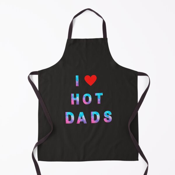 Item preview, I LOVE HOT DADS ,Watercolor With Red Heart Graphic For Hot Dad Lover T-Shirt designed and sold by ANDREW-DESIGN.