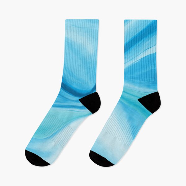 Item preview, Light sky and Electric blue gentle abstract designed and sold by k9printart.