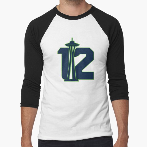 Vintage Seattle Seahawks 12th Man 3/4 Sleeve T-Shirt Sz. M