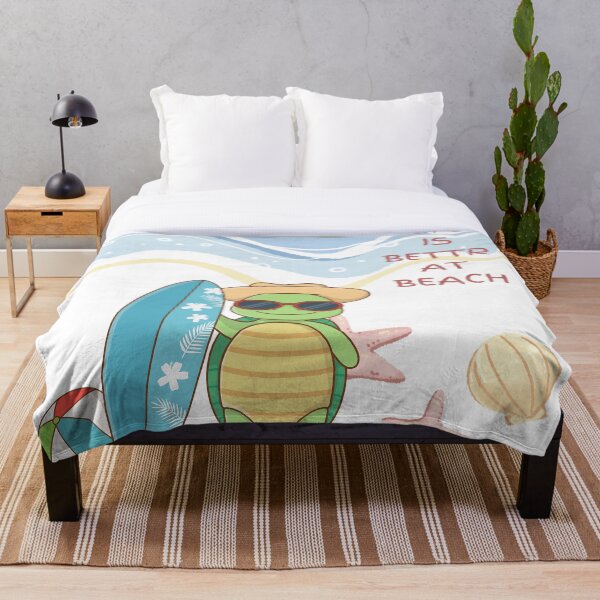 Item preview, Life is better at beach turtle designed and sold by NDN Digital Art.