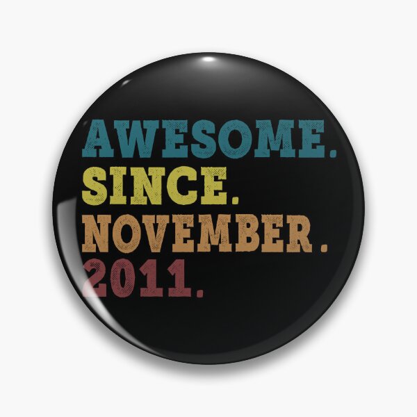 Item preview, Awesome Since November 2011 Retro Vintage 11st Birthday Gift designed and sold by designbychow.