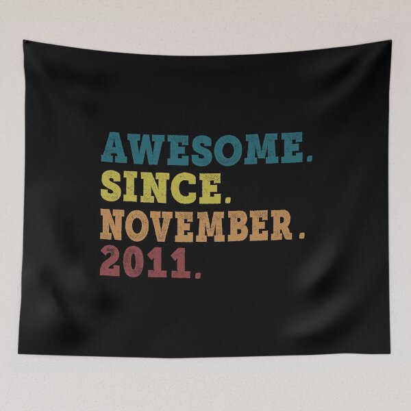 Item preview, Awesome Since November 2011 Retro Vintage 11st Birthday Gift designed and sold by designbychow.