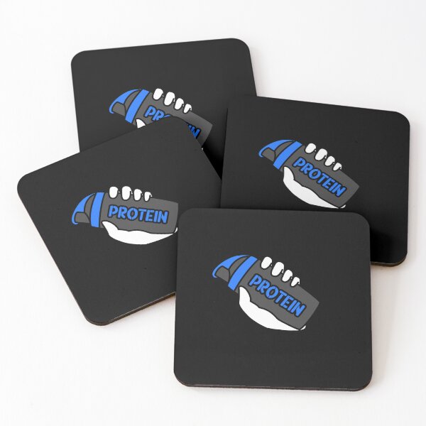 Item preview, White Hand Holding a Protein Shaker with Protein Written in Blue Color designed and sold by RiciPaneto.