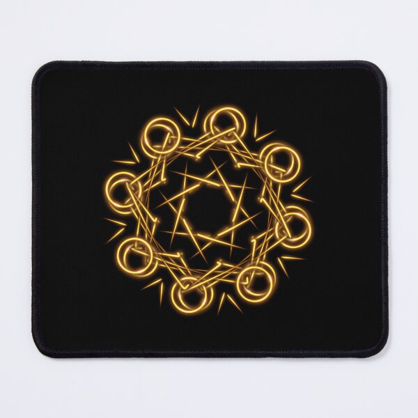 Item preview, Eight-pointed golden star with circles, abstract art designed and sold by Meo Design.