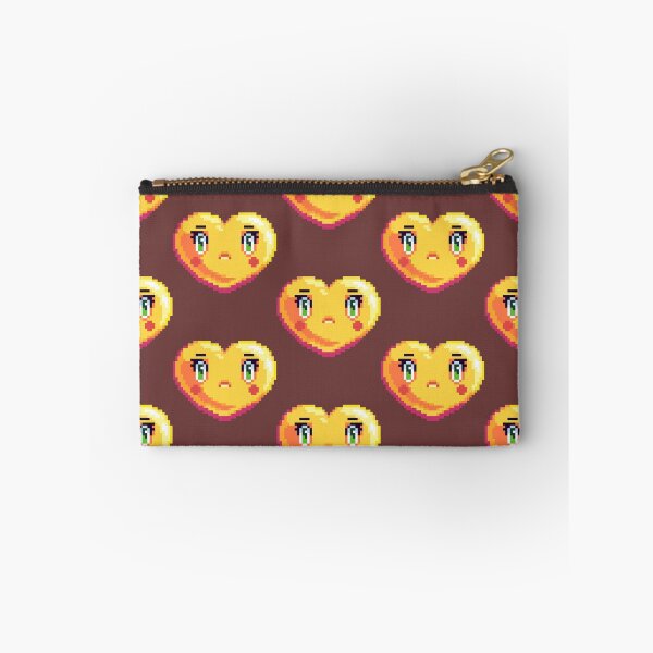 Item preview, Heart shaped pixel Embarrassed face Emoji    designed and sold by veroniaclothing.