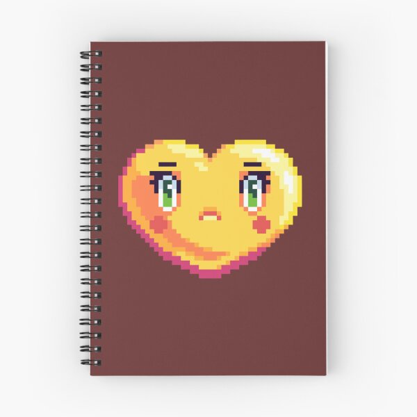 Item preview, Heart shaped pixel Embarrassed face Emoji    designed and sold by veroniaclothing.
