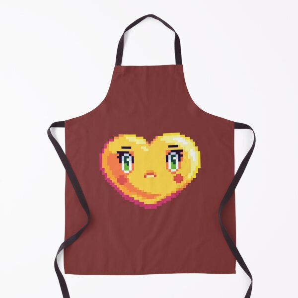 Item preview, Heart shaped pixel Embarrassed face Emoji    designed and sold by veroniaclothing.