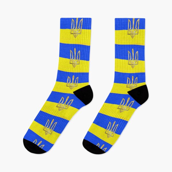 Item preview, Ukrainian Flag with Trident designed and sold by Hunnybugs.