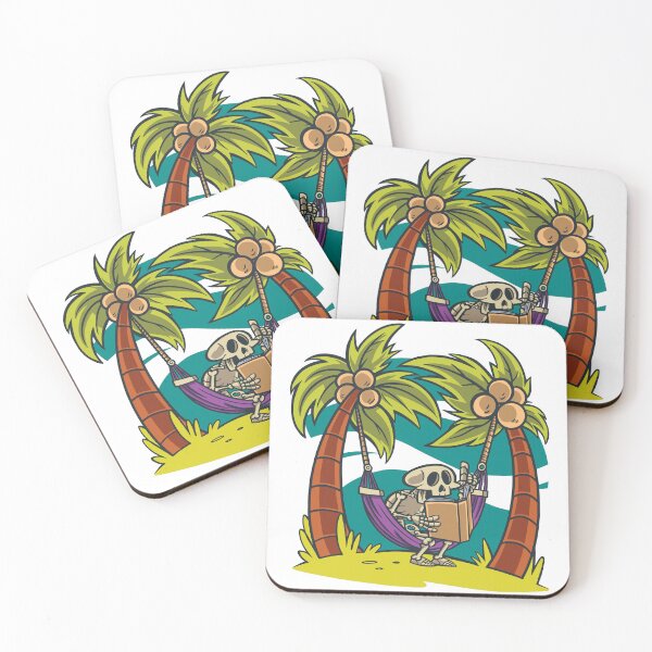 Item preview, Skeleton on a hammock reads a book designed and sold by Rob-Son.