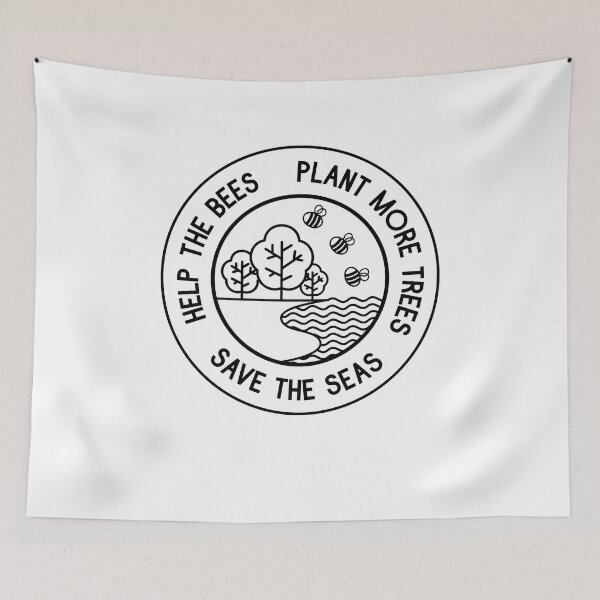 Item preview, save the bees, plant the trees, clean the seas designed and sold by AdelDa19.